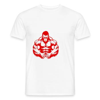 Gymnase Gorilla Muscles Beast - T-shirt homme - blanc - Devant - AI Model Male 178 dark (178cm)