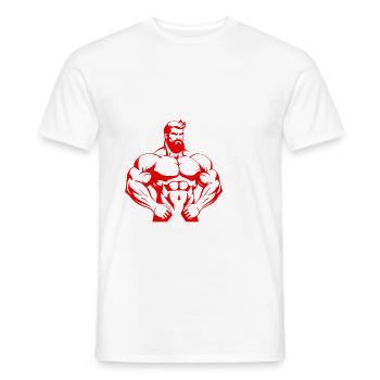 Bodybuilders Fitness Muscles Gym Musculation - T-shirt homme - blanc - Devant - AI Model Male 178 dark (178cm)