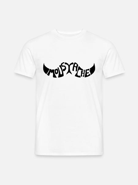 Moustache - T-shirt homme - blanc