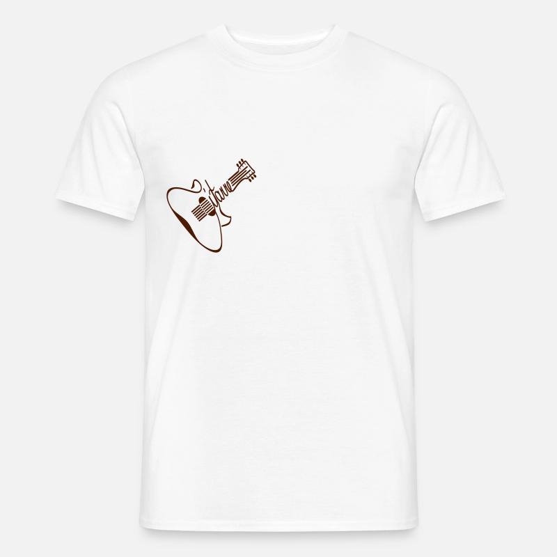 Gitarre 2 - Männer T-Shirt - Weiß