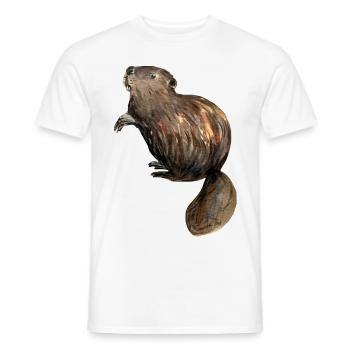 Bieber - Men's T-Shirt - white - Front - AI Model Male 178 dark (178cm)