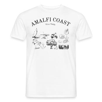 Amalfi Coast - Sorrento - Italy - Positano - Men's T-Shirt - white - Front - AI Model Male 178 dark (178cm)