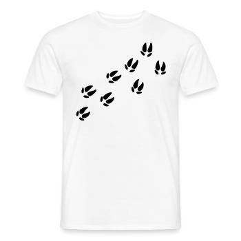 Empreintes - Traces - T-shirt homme - blanc - Devant - AI Model Male 178 dark (178cm)