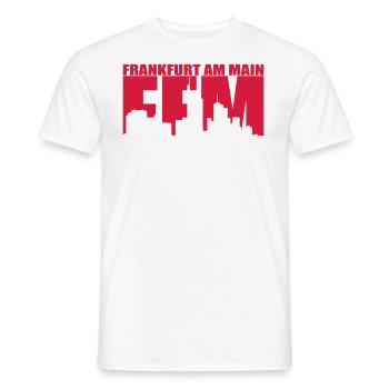 FFM - Frankfurt am Main - T-shirt homme - blanc - Devant - AI Model Male 178 dark (178cm)