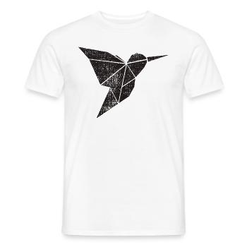 Oiseau vintage simpel noir - T-shirt homme - blanc - Devant - AI Model Male 178 dark (178cm)