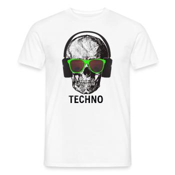 T-shirt TECHNO - Drum and Bass Thé - T-shirt homme - blanc - Devant - AI Model Male 178 dark (178cm)