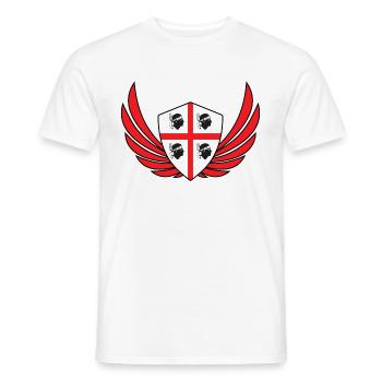 Sardinien Flagge Flügel Sardisch Italien Geschenk- - Männer T-Shirt - Weiß - Vorne - AI Model Male 178 dark (178cm)