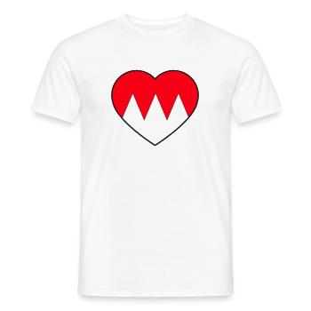 Armoiries de Franconie au coeur de la Franconie - T-shirt homme - blanc - Devant - AI Model Male 178 dark (178cm)