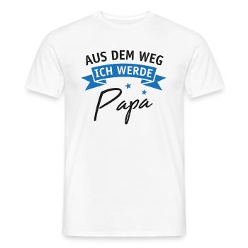 Aus dem Weg ich werde Papa Sohn Tochter Baby - Männer T-Shirt - Weiß - Vorne - AI Model Male 178 dark (178cm)