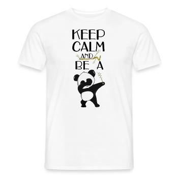 Panda Bear Dabbend - Dabbing Panda saying - Men's T-Shirt - white - Front - AI Model Male 178 dark (178cm)