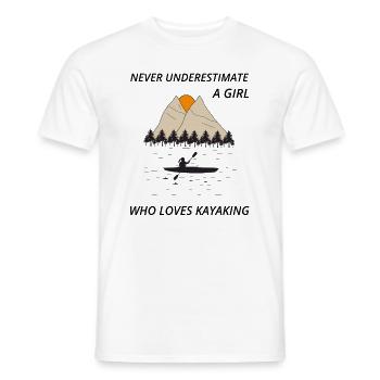 Kayaking Girl - Men's T-Shirt - white - Front - AI Model Male 178 dark (178cm)