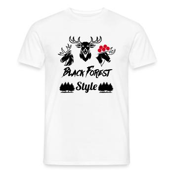 Black Forest Style Fan Esition - Männer T-Shirt - Weiß - Vorne - AI Model Male 178 dark (178cm)