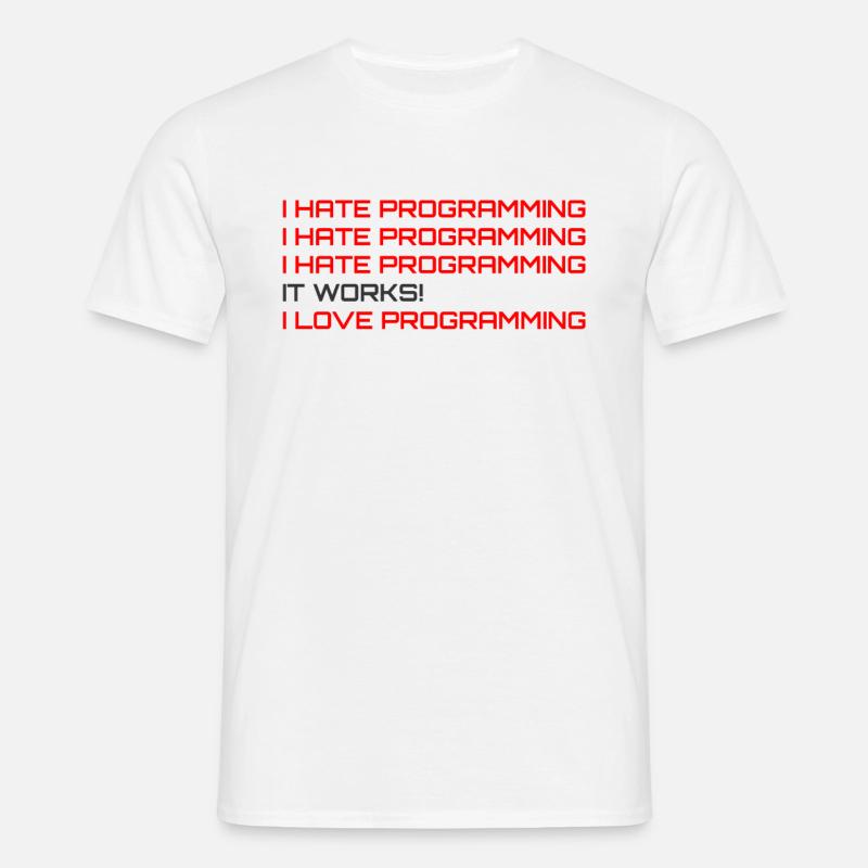Computerprogrammierer Codierer Software Engineers Geschenk - Männer T-Shirt - Weiß