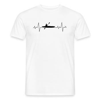 Kayaking Heartbeat - Men's T-Shirt - white - Front - AI Model Male 178 dark (178cm)