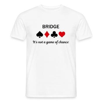 Play Cards Bridge game Addict Fan Player Gamer - Men's T-Shirt - white - Front - AI Model Male 178 dark (178cm)