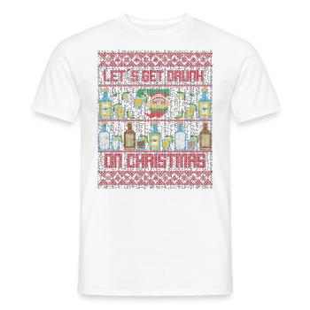 Lass uns an Weihnachten / Weihnachtspullover betrinken - Männer T-Shirt - Weiß - Vorne - AI Model Male 178 dark (178cm)