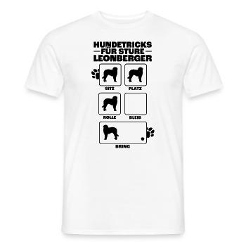 Leonberger Hundetricks deutscher Wachhund Geschenk - Männer T-Shirt - Weiß - Vorne - AI Model Male 178 dark (178cm)