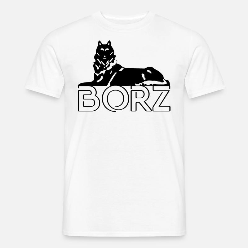Ceceno Borz con scritte nere - T-shirt uomo - bianco