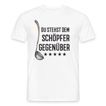Lustiger Koch Spruch Köche Chefkoch Hobbykoch - Männer T-Shirt - Weiß - Vorne - AI Model Male 178 dark (178cm)