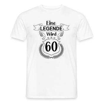 Eine Legende wird 60 - Männer T-Shirt - Weiß - Vorne - AI Model Male 178 dark (178cm)