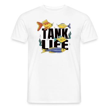 Aquaristic Aquarium Keeper Fishkeeper Eau salée - T-shirt homme - blanc - Devant - AI Model Male 178 dark (178cm)