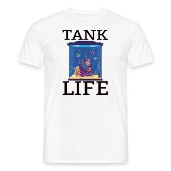 Aquaristic Aquarium Keeper Fishkeeper Eau salée - T-shirt homme - blanc - Devant - AI Model Male 178 dark (178cm)
