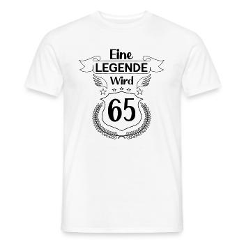 eine legende wird 65 - Männer T-Shirt - Weiß - Vorne - AI Model Male 178 dark (178cm)