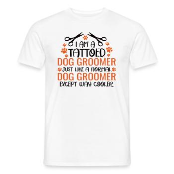 Dog Care Puppies Dog Groomer Dog Sitter - T-shirt homme - blanc - Devant - AI Model Male 178 dark (178cm)