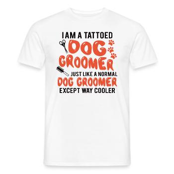 Dog Care Puppies Dog Groomer Dog Sitter - T-shirt homme - blanc - Devant - AI Model Male 178 dark (178cm)