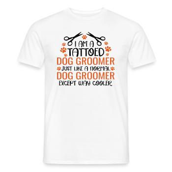 Dog Care Puppies Dog Groomer Dog Sitter - T-shirt homme - blanc - Devant - AI Model Male 178 dark (178cm)
