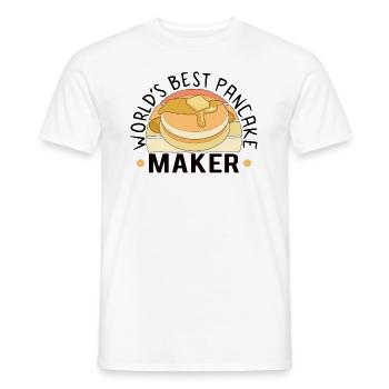 Pancake Maker Pancake Lover Drôle de gaufre - T-shirt homme - blanc - Devant - AI Model Male 178 dark (178cm)