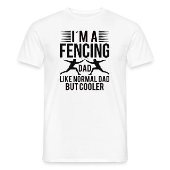 Fechten Vater Fechter Zaun Sohn Tochter - Männer T-Shirt - Weiß - Vorne - AI Model Male 178 dark (178cm)