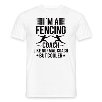 Fechten Trainer Fechter Zaun Sohn Tochter - Männer T-Shirt - Weiß - Vorne - AI Model Male 178 dark (178cm)