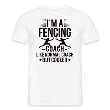 Fechten Trainer Fechter Zaun Sohn Tochter - Männer T-Shirt - Weiß - Vorne - AI Model Male 178 dark (178cm)