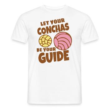 Humour espagnol Conchas Pain mexicain - T-shirt homme - blanc - Devant - AI Model Male 178 dark (178cm)