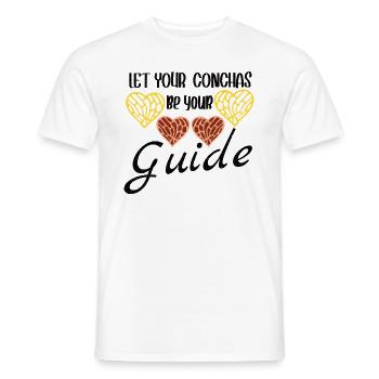Humour espagnol Conchas Pain mexicain - T-shirt homme - blanc - Devant - AI Model Male 178 dark (178cm)
