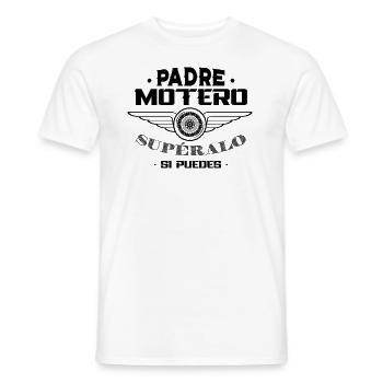 Padre Motero Supéralo Si Puedes - T-shirt homme - blanc - Devant - AI Model Male 178 dark (178cm)