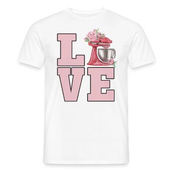 Ich liebe es, süßes Kochen zu backen Liebhaber Konditor Koch - Männer T-Shirt - Weiß - Vorne - AI Model Male 178 dark (178cm)