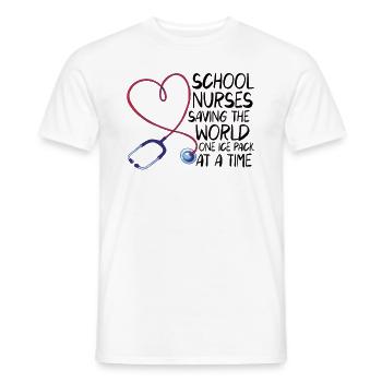 School Nurse Nursing Clinic Medical Stuff - Männer T-Shirt - Weiß - Vorne - AI Model Male 178 dark (178cm)