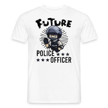 Police Cop Officer Police Office - Männer T-Shirt - Weiß - Vorne - AI Model Male 178 dark (178cm)