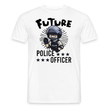 Police Cop Officer Police Office - Männer T-Shirt - Weiß - Vorne - AI Model Male 178 dark (178cm)