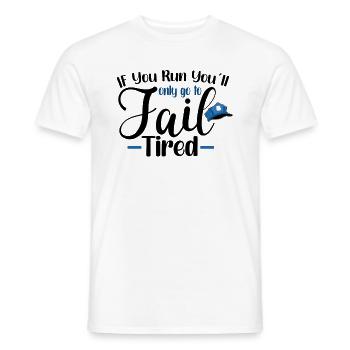Bureau de police des policiers - T-shirt homme - blanc - Devant - AI Model Male 178 dark (178cm)