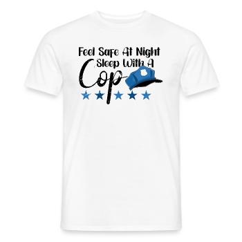 Police Cop Officer Police Office - Men's T-Shirt - white - Front - AI Model Male 178 dark (178cm)
