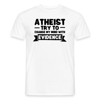 Atheist Atheism Anti-religion Securalism God - Men's T-Shirt - white - Front - AI Model Male 178 dark (178cm)
