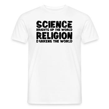 Atheist Atheism Anti-religion Securalism God - Men's T-Shirt - white - Front - AI Model Male 178 dark (178cm)