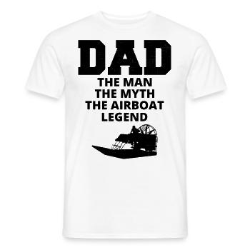 Airboat Fanboat Airboating Papa Fête des Pères - T-shirt homme - blanc - Devant - AI Model Male 178 dark (178cm)