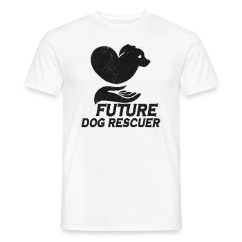 DOG RESCUE ANIMAL RIGHTS RESCUE DOG ADOPTION - Männer T-Shirt - Weiß - Vorne - AI Model Male 178 dark (178cm)