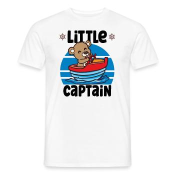Voilier Voilier Bateau Kid Enfant Yacht Bateau - T-shirt homme - blanc - Devant - AI Model Male 178 dark (178cm)