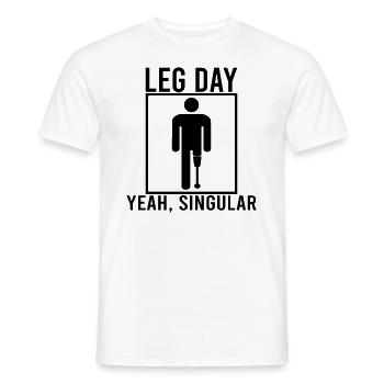 Handicapped Wheelchair Cyborg Leg Arm Amputee - Männer T-Shirt - Weiß - Vorne - AI Model Male 178 dark (178cm)