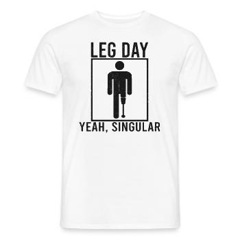 Handicapped Wheelchair Cyborg Leg Arm Amputee - Männer T-Shirt - Weiß - Vorne - AI Model Male 178 dark (178cm)